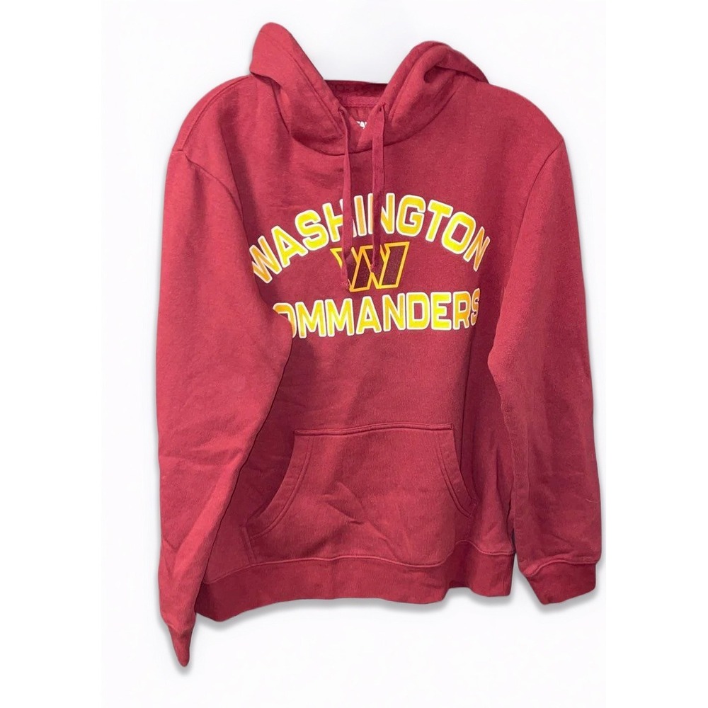 NFL Team Apparel Washington Commanders Hoodie Burgundy Yellow Mens‎ Medium